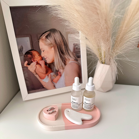 Baby Pink Split Oval Jewelry Tray