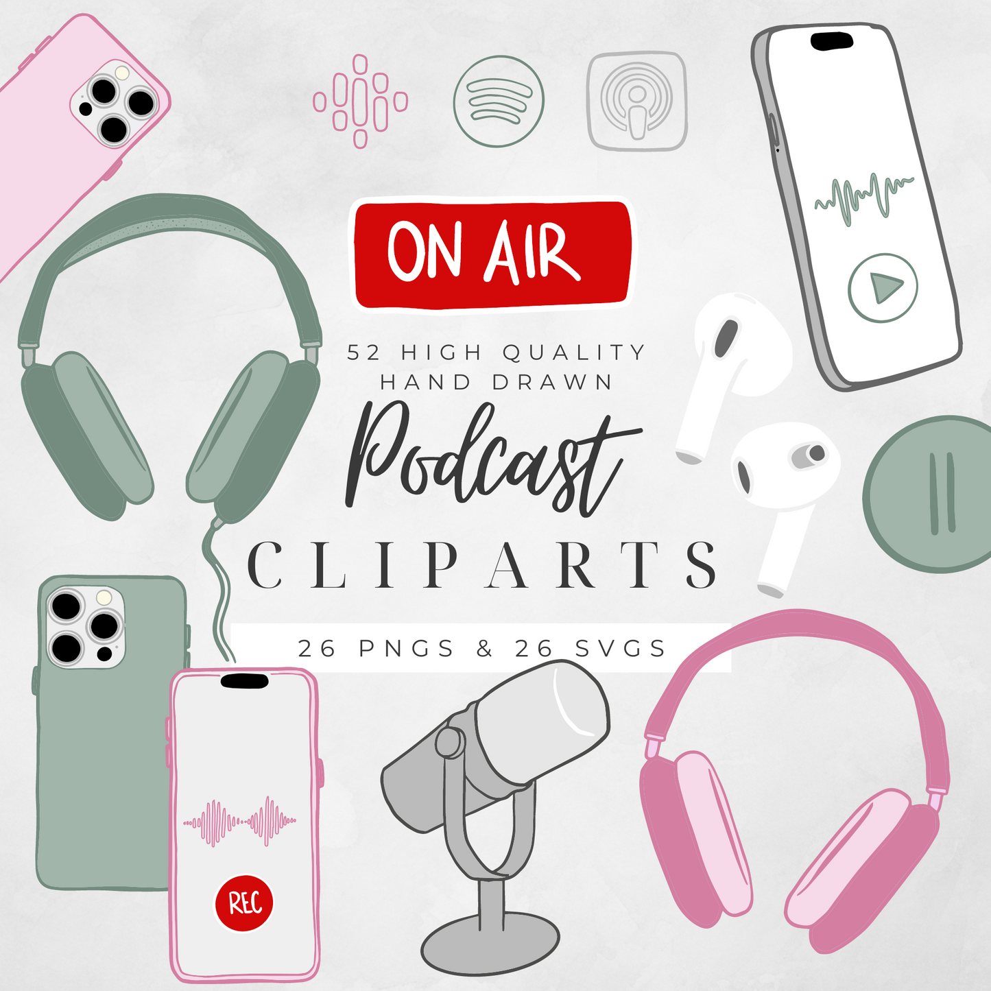 Podcast Clip Arts