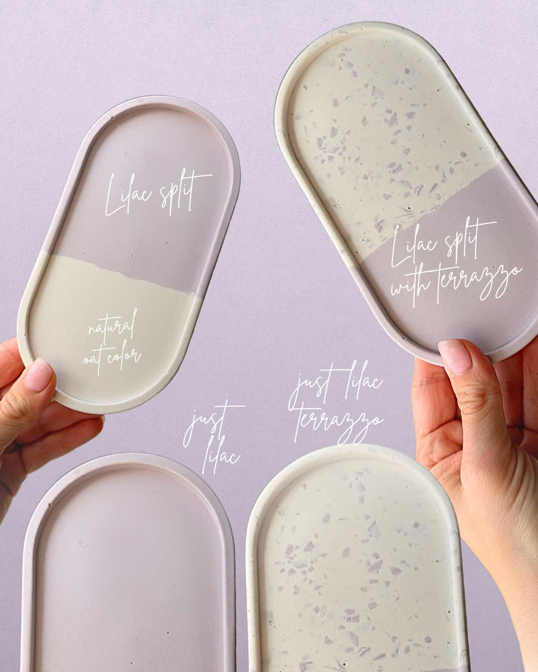 Lilac Split Oval Jewelry Tray