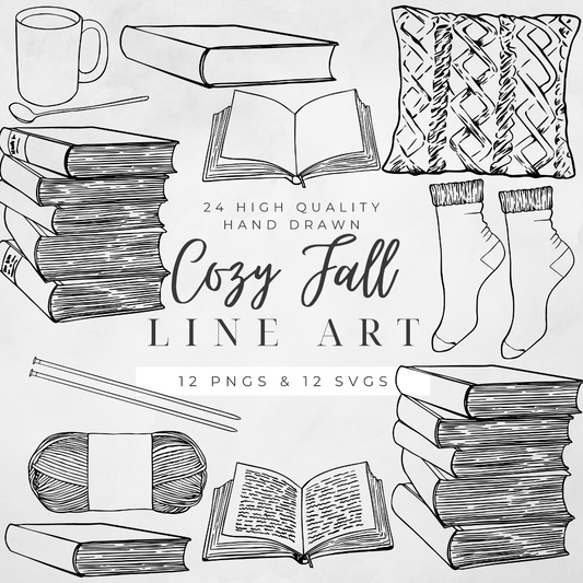 Cozy Fall Line Art