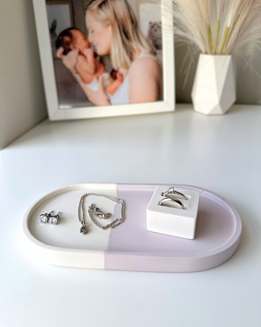 Lilac Split Oval Jewelry Tray