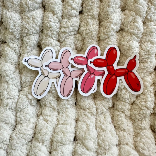 Valentine’s Balloon Dog Stickers (pack of 4)