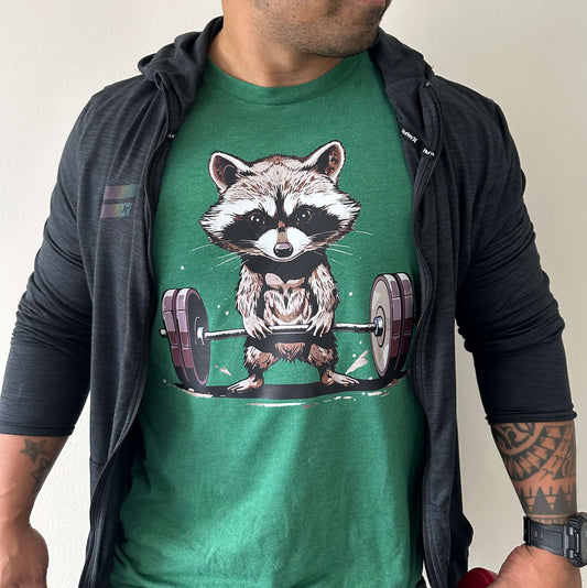 Lifting Raccoon π¦ Tee