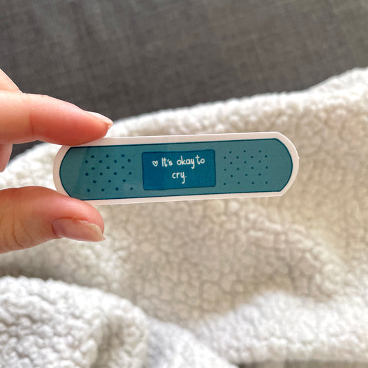 It's okay to cry. Band-Aid Sticker