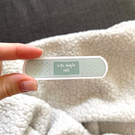 It's okay to rest. Band-Aid Sticker