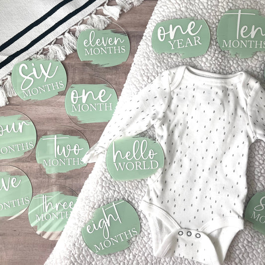 Hello World! Baby Monthly Milestones