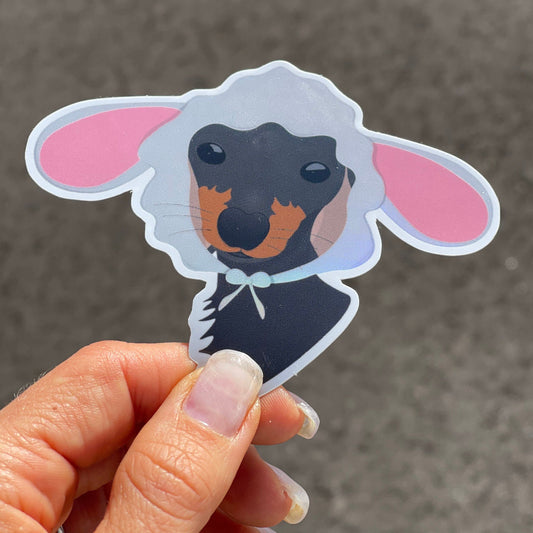 Holographic Dog Prague Ratter / Miniature Pinscher Sticker