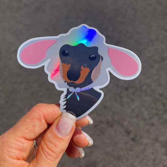 Holographic Dog Prague Ratter / Miniature Pinscher Sticker