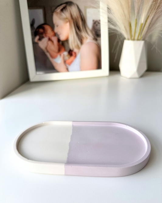 Lilac Split Oval Jewelry Tray