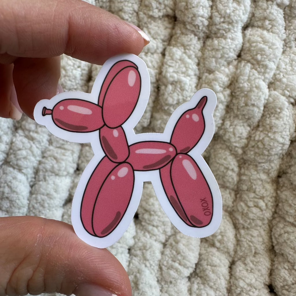 Valentine’s Balloon Dog Stickers (pack of 4)