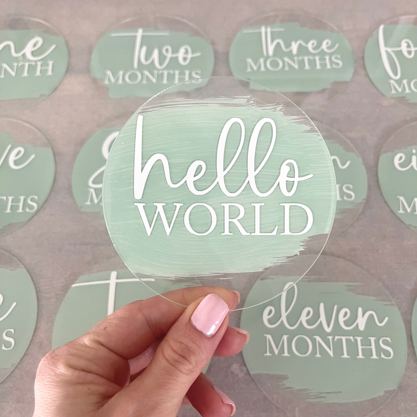 Hello World!  Baby Monthly Milestones