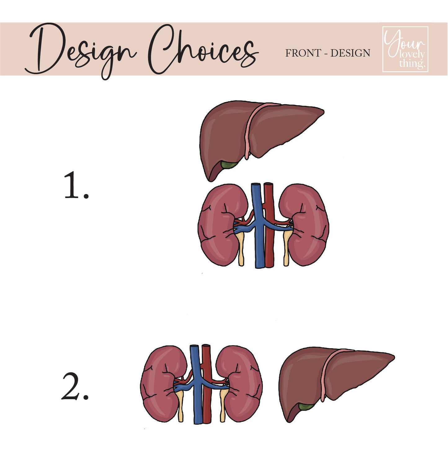 Personalized TICU T-Shirt - Kidney & Liver Design