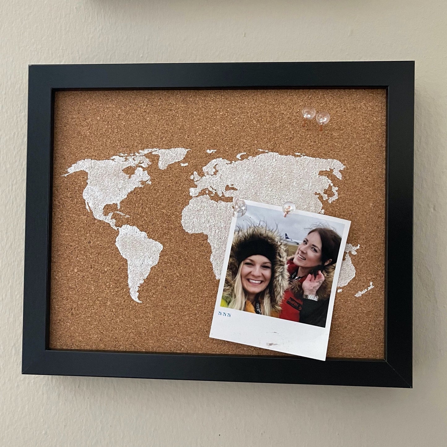 Personalized Cork Map with Frame